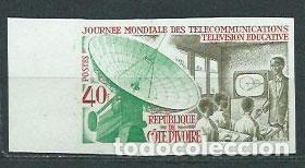 Selos: Costa de Marfil - Correo Yvert 302 sin dentar ** Mnh Telecomunicaciones