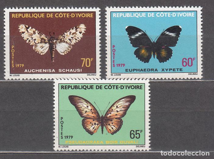 Selos: Costa de Marfil - Correo Yvert 498/500 ** Mnh Fauna mariposas