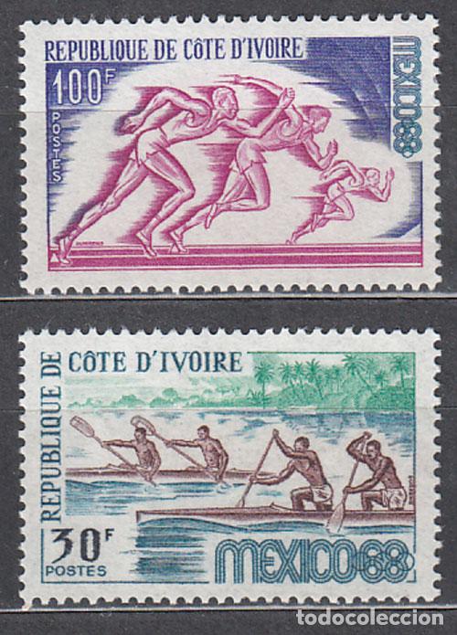 Selos: Costa de Marfil - Correo Yvert 277/8 * Mh Olimpiadas M&eacute;jico