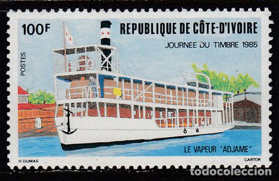 Selos: Costa de Marfil - Correo Yvert 709 ** Mnh Dia del Sello - Barco