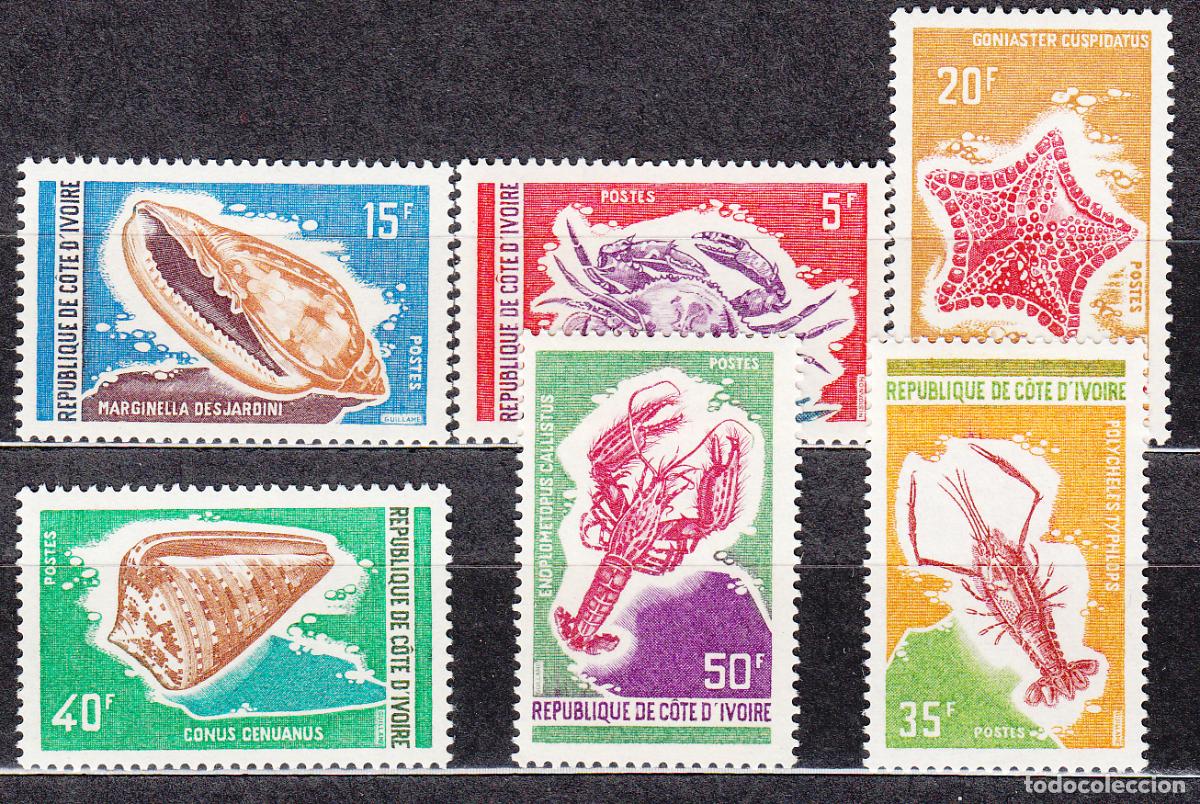Selos: Costa de Marfil Correo Yvert 312/17 ** Mnh Fauna Marina