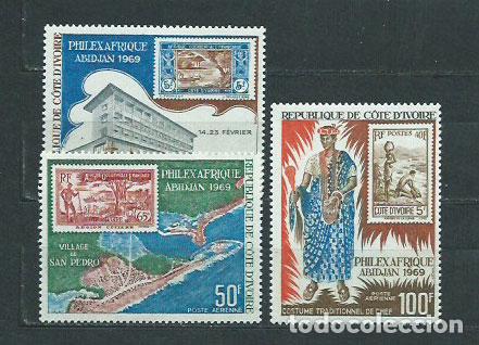 Selos: Costa de Marfil - Aereo Yvert 42/4 * Mnh Filatelia