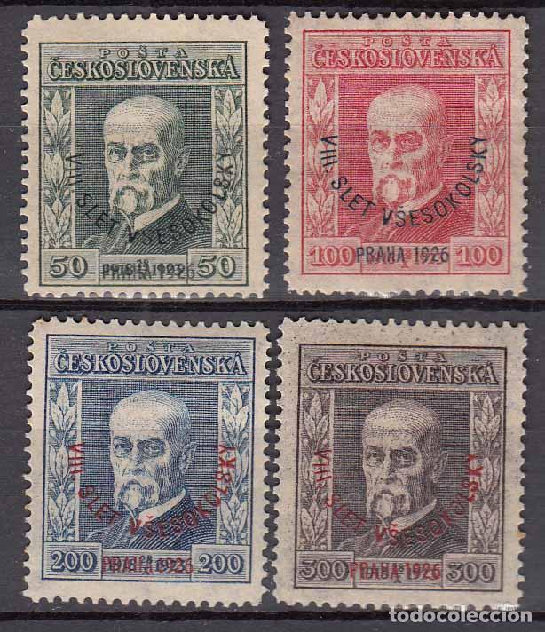 Sellos: Checoslovaquia - Correo 1926 Yvert 209/12 * Mh