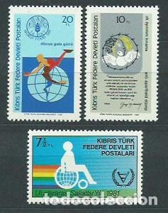 Sellos: Chipre Turco - Correo Yvert 94/6 ** Mnh