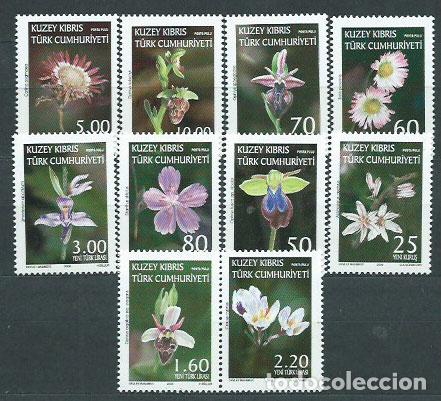 Briefmarken: Chipre Turco - Correo Yvert 626/35 ** Mnh Flores