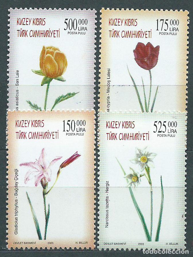 Briefmarken: Chipre Turco Correo Yvert 545/48 ** Mnh Flores