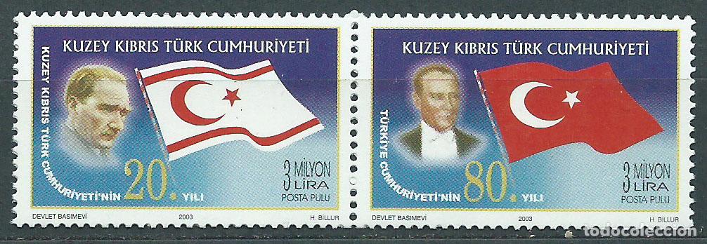 Briefmarken: Chipre Turco Correo Yvert 549/50 ** Mnh