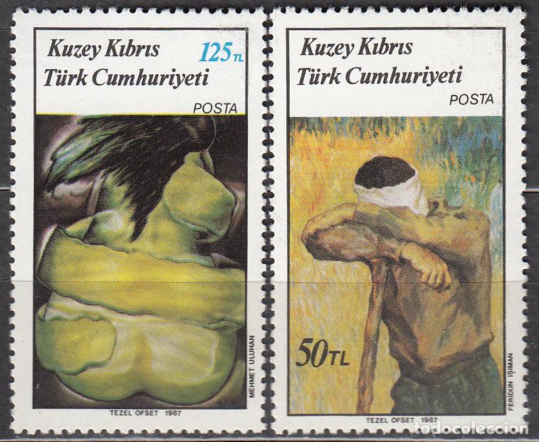 Briefmarken: Chipre Turco Correo Yvert 182/83 ** Mnh Pinturas