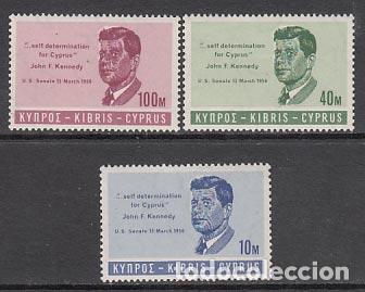 Briefmarken: Chipre - Correo 1965 Yvert 239/41 ** Mnh John Kennedy