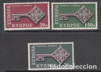 Briefmarken: Chipre - Correo 1968 Yvert 299/301 ** Mnh Europa