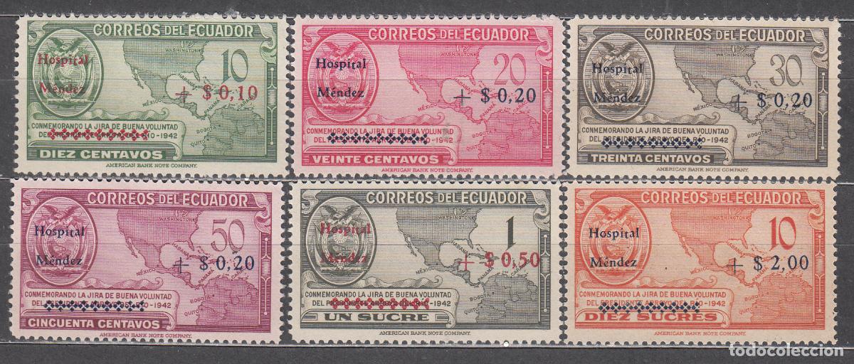 Briefmarken: Ecuador Correo 1944 Yvert 416/21 * Mh