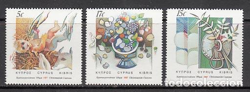 Francobolli: Chipre - Correo 1987 Yvert 686/8 ** Mnh Navidad
