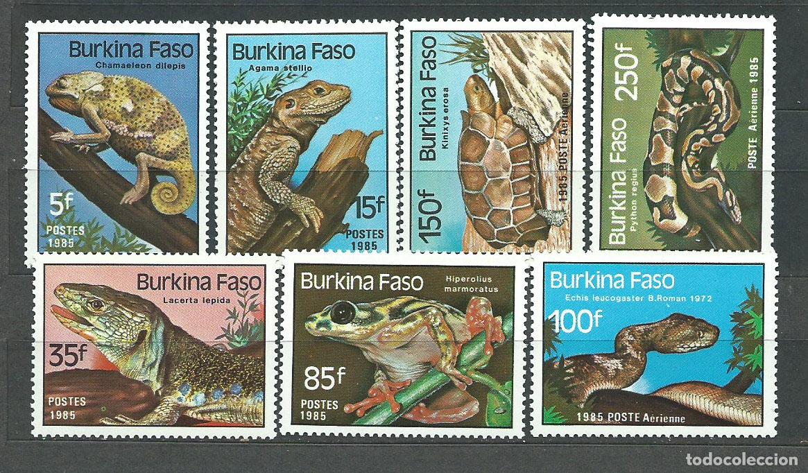 Stamps: Burkina Faso - Correo Yvert 662/5+A.302/4 ** Mnh Fauna reptiles