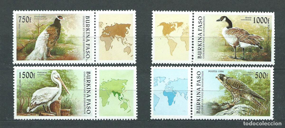 Stamps: Burkina Faso - Correo Yvert 975/8 ** Mnh Fauna aves