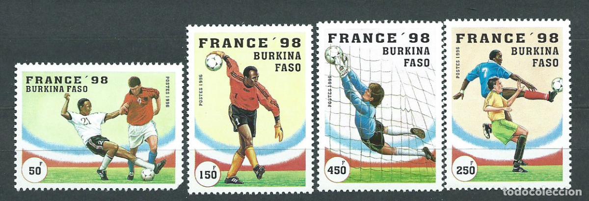 Stamps: Burkina Faso - Correo Yvert 995/8 ** Mnh Deportes f&uacute;tbol