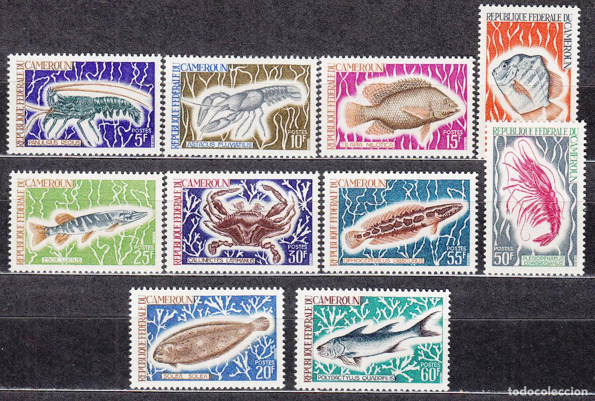 Timbres: Camerun Correo Yvert 456/65 ** Mnh Fauna - Peces
