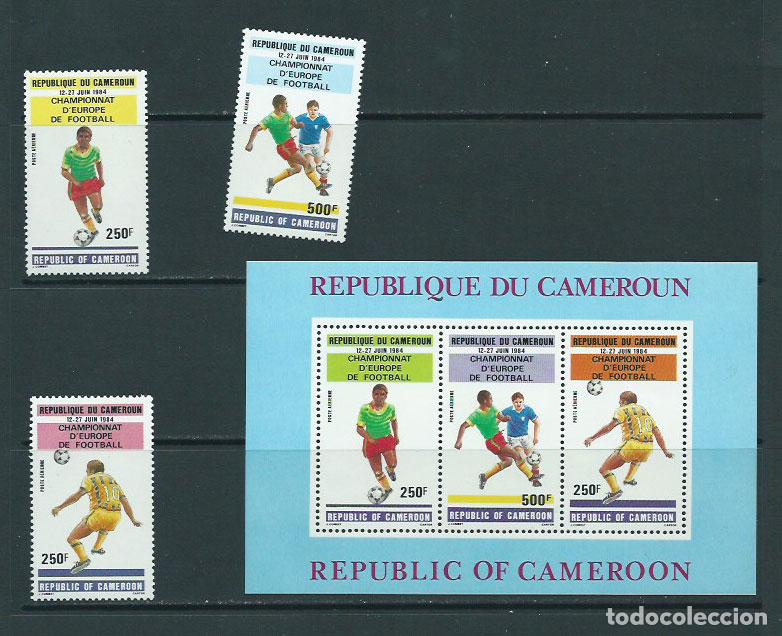 Stamps: Camerun - Aereo Yvert 327/9+H.22 ** Mnh Deportes f&uacute;tbol