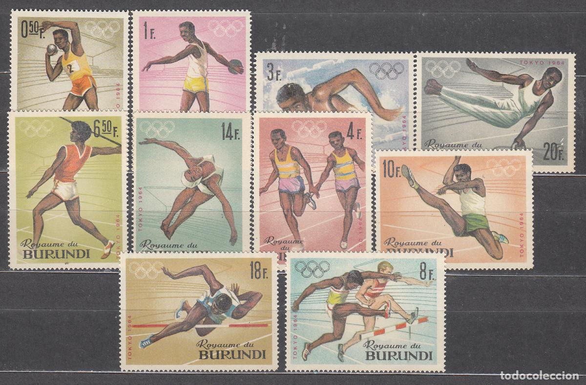 Sellos: Burundi - Correo Yvert 102/11 ** Mnh Olimpiadas de Toquio
