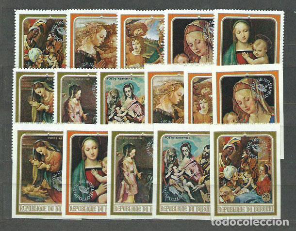 Sellos: Burundi - Correo Yvert 306/9+A.107/10 dentado y sin dentar ** Mnh Navidad