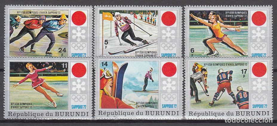 Briefmarken: Burundi - Correo Yvert 489/94 * Mh Olimpiadas de Sapporo