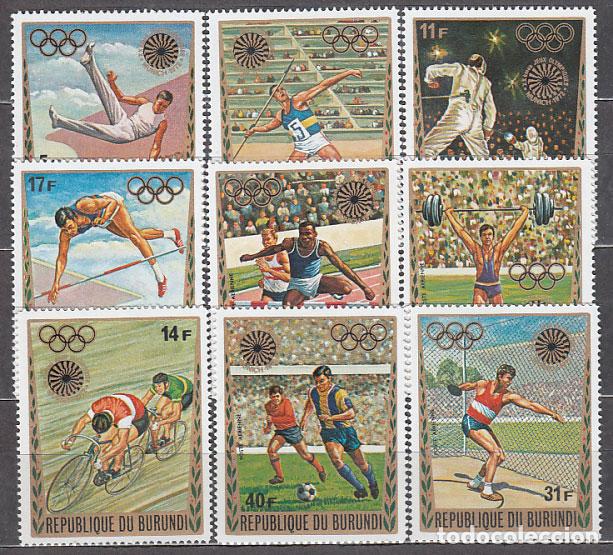 Briefmarken: Burundi - Correo 503/7+A.245/8 * Mh Deportes f&uacute;tbol