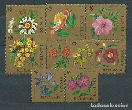 Briefmarken: Burundi - Aereo Yvert 25/33 ** Mnh Flores