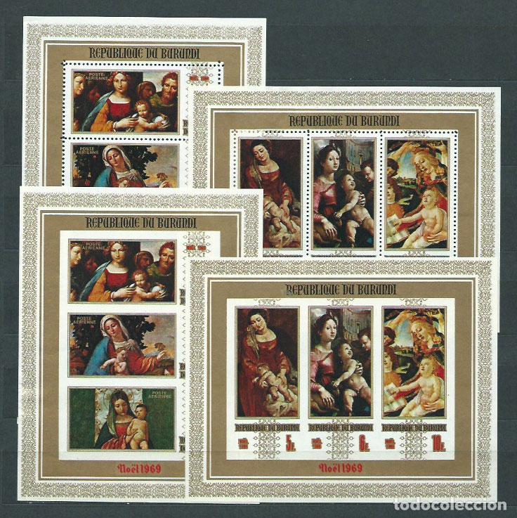 Briefmarken: Burundi - Hojas Yvert 34/35 dentado y sin dentar ** Mnh Navidad