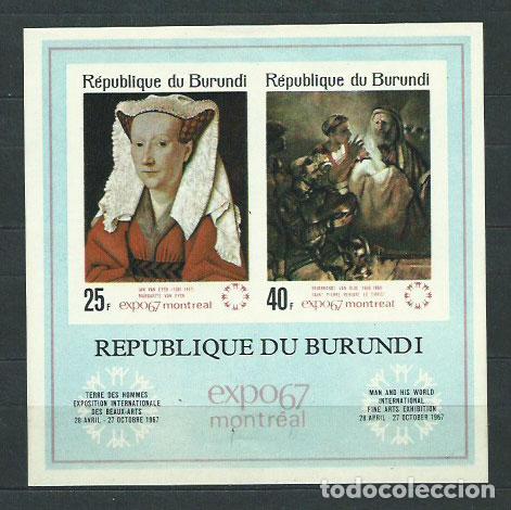 Briefmarken: Burundi - Hojas Yvert 20 sin dentar * Mh Pinturas