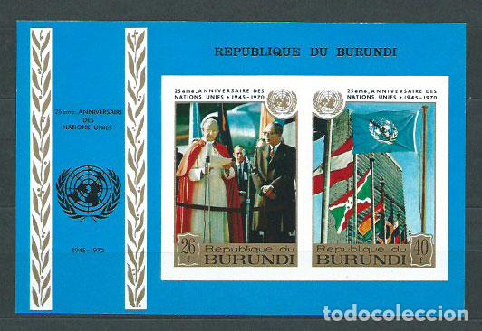 Briefmarken: Burundi - Hojas Yvert 40 * Mh