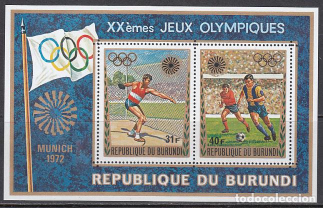 Briefmarken: Burundi - Hojas Yvert 59 ** Mnh Olimpiadas Munich