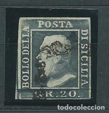 Sellos: Italia Antiguos Estados - Sicilia Correo Yvert 23 usado
