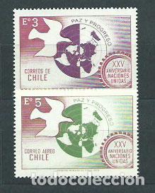 Sellos: Chile - Correo 1970 Yvert 357 + Av 271 ** Mnh