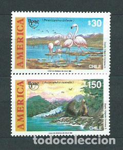 Sellos: Chile - Correo 1990 Yvert 1003/4 ** Mnh Fauna Upaep