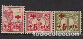 Sellos: India Holandesa Correo Yvert 118/20 * Mh Cruz roja