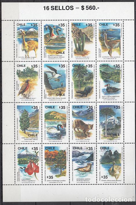 Sellos: Chile - Correo 1990 Yvert 935/50 ** Mnh Fauna, flora