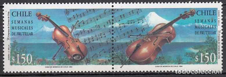 Stamps: Chile - Correo 1993 Yvert 1198/9 ** Mnh Instrumentos musicales