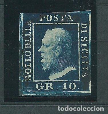 Stamps: Italia Antiguos Estados - Sicilia Correo Yvert 22 usado