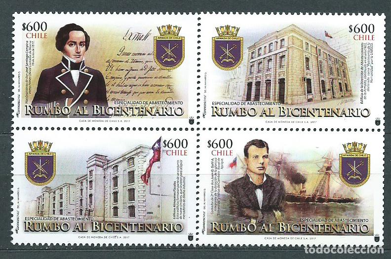Stamps: Chile Correo 2017 Yvert 2116/19 ** Mnh Rumbo al Bicentenario