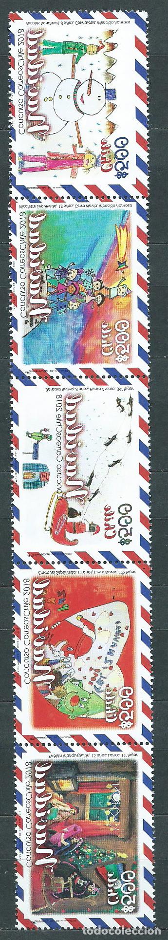 Stamps: Chile Correo 2018 Yvert 2140/44 ** Mnh Navidad