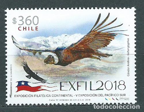 Stamps: Chile Correo 2018 Yvert 2138 ** Mnh Exfil 2018 Aves