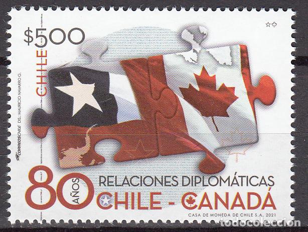 Stamps: Chile Correo 2021 Yvert 2175 ** Mnh Relaciones Diplomaticas con Canada