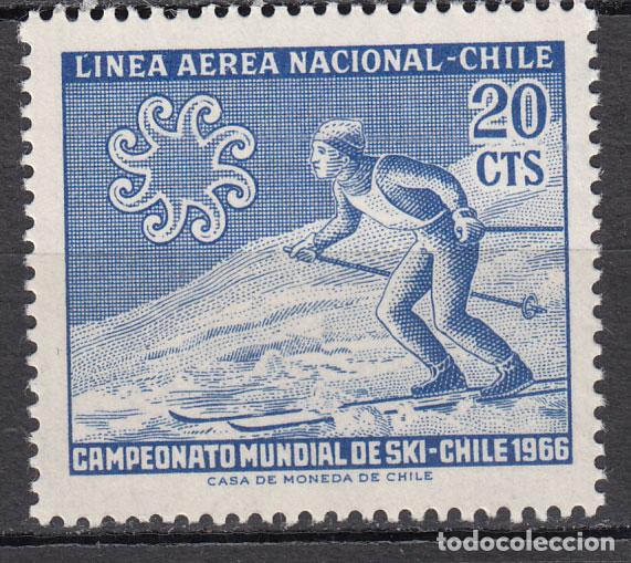 Sellos: Chile Aereo Yvert 225 ** Mnh Deportes esqui