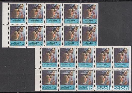 Sellos: Canada - Correo 1969 Yvert 417+417b Carnet ** Mnh Navidad