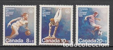 Selos: Canada - Correo 1976 Yvert 591/3 ** Mnh Deportes. Juegos Olimpicos Montreal