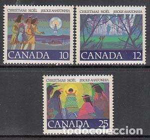 Selos: Canada - Correo 1977 Yvert 643/5 ** Mnh Navidad