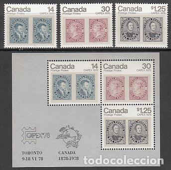 Selos: Canada - Correo 1978 Yvert 665/7+H,1 ** Mnh Exposici&oacute;n Filatelica