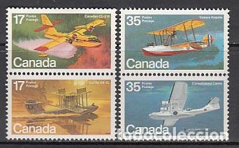 Selos: Canada - Correo 1980 Yvert 721/4 ** Mnh Aviones