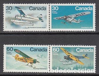 Selos: Canada - Correo 1982 Yvert 814/7 ** Mnh Aviones