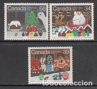 Selos: Canada - Correo 1985 Yvert 936/8 ** Mnh Navidad