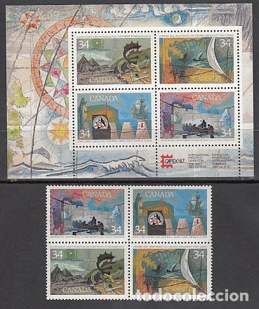 Selos: Canada - Correo 1986 Yvert 964/7+H.6 ** Mnh